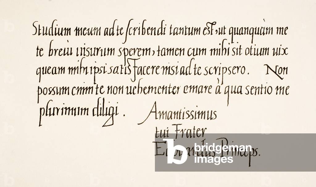 Edward VI, 1537  1553.  King of England and Ireland.  Hand writing sample and signature.