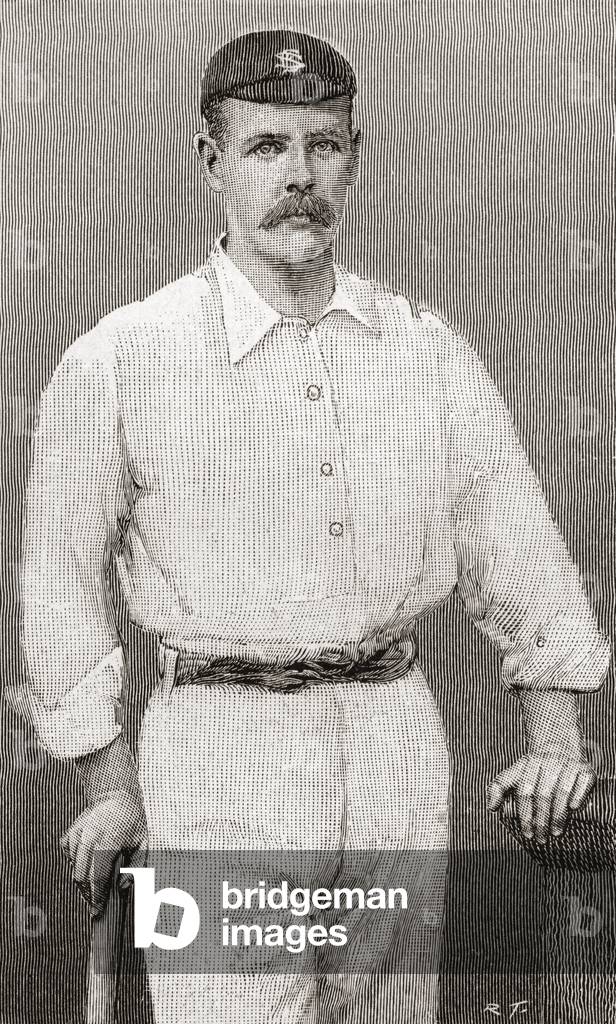 Thomas Walter Hayward, 1871  1939.  English cricketer.  From The Strand Magazine published 1897.