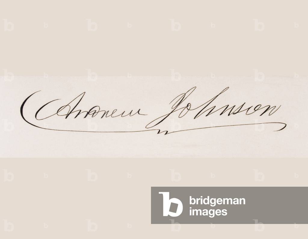 Signature of Andrew Johnson (litho)