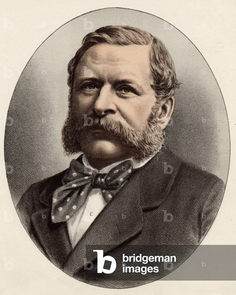 William Henry Waddington (colour litho)