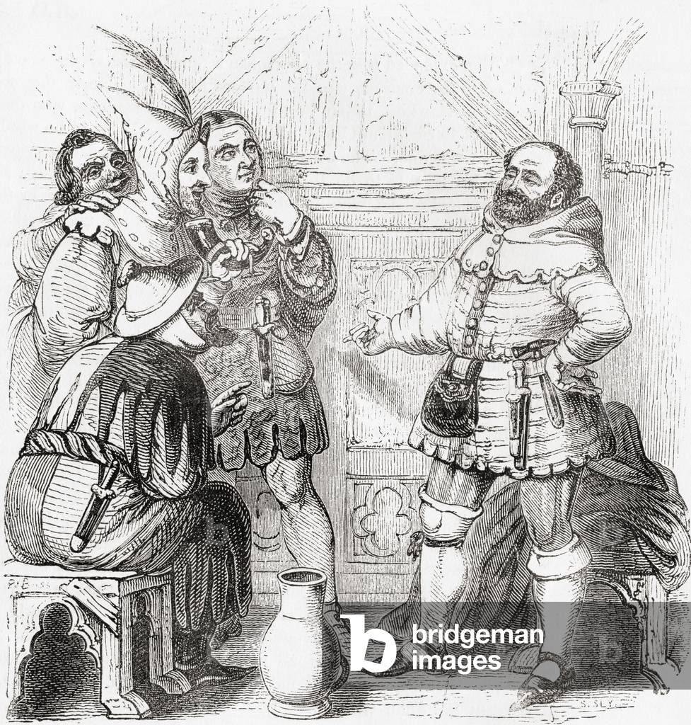 Carpenter, Haberdasher, Weaver, Dyer and Tapestry Maker, from Old England: A Pictorial Museum, pub. 1847