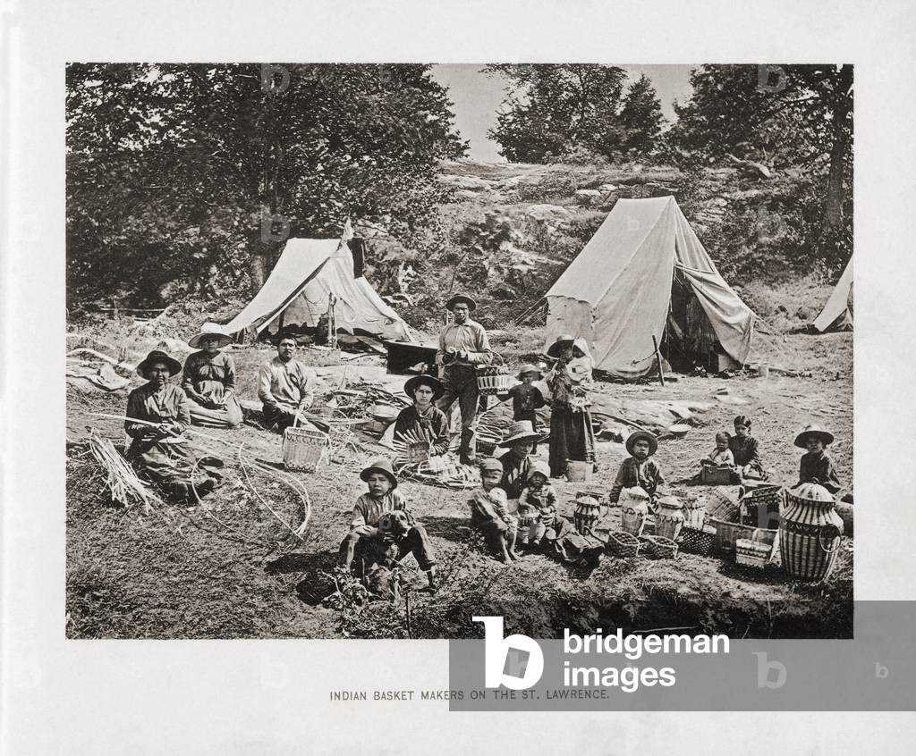 Indian basket makers on the St, Lawrence River in the 1890â's