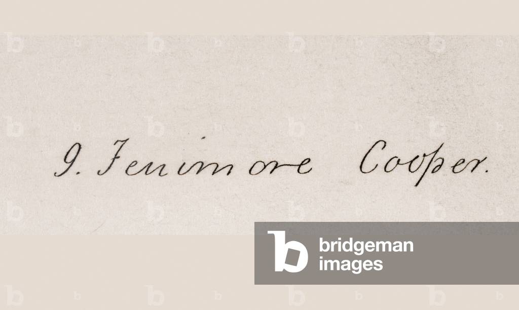 Signature of James Fenire Cooper (litho)