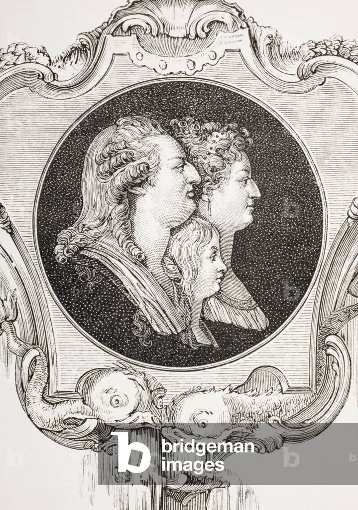 King Louis XVI of France, from XVIII Siecle Institutions, Usages et Costumes, pub. Paris 1875