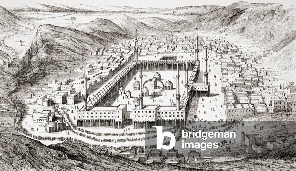 Mecca, Saudi Arabia, from L'Histoire Universelle Ancienne et Moderne, published in Strasbourg c.1860 (engraving)