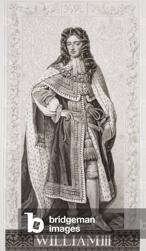 William III (1650-1702) from `Illustrations of English and Scottish History' Volume II (engraving)