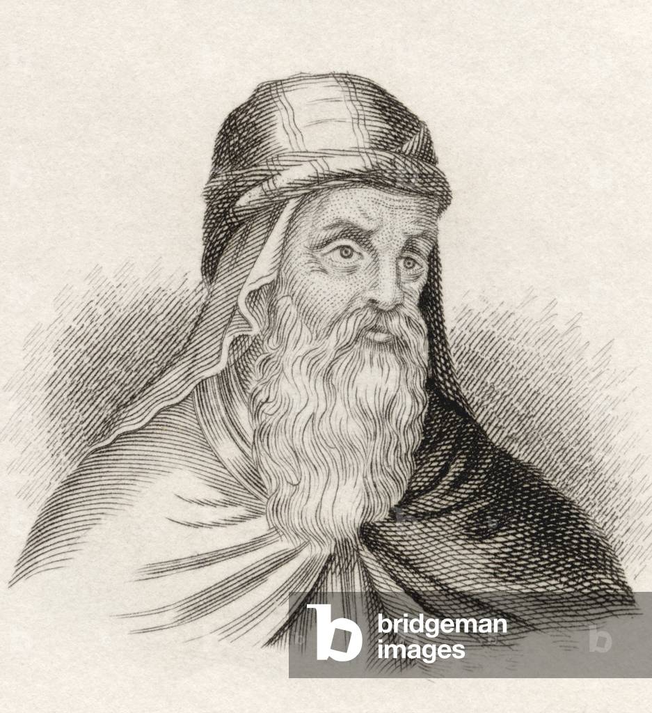 Gregory of Nazianzus, 4th-century Archbishop of Constantinople, from the book Crabbes Historical Dictionary pub. 1825