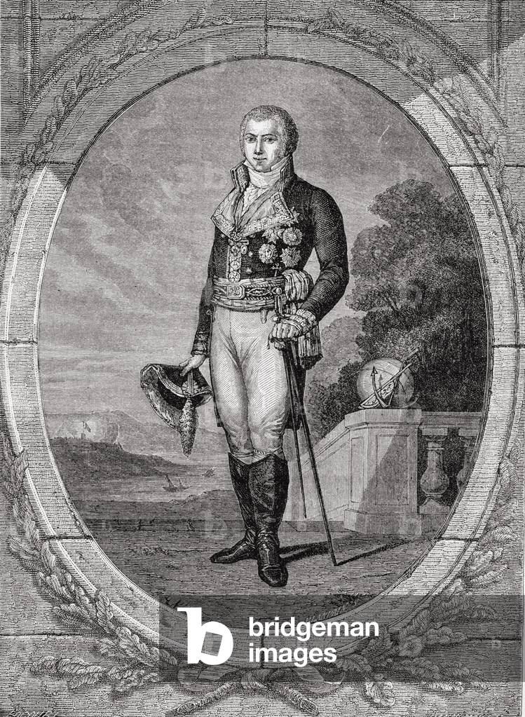 Manuel Godoy y Alvarez de Faria, engraved by Blanpain, from 'Histoire de la Revolution Francaise' by Louis Blanc (1811-82) (engraving)