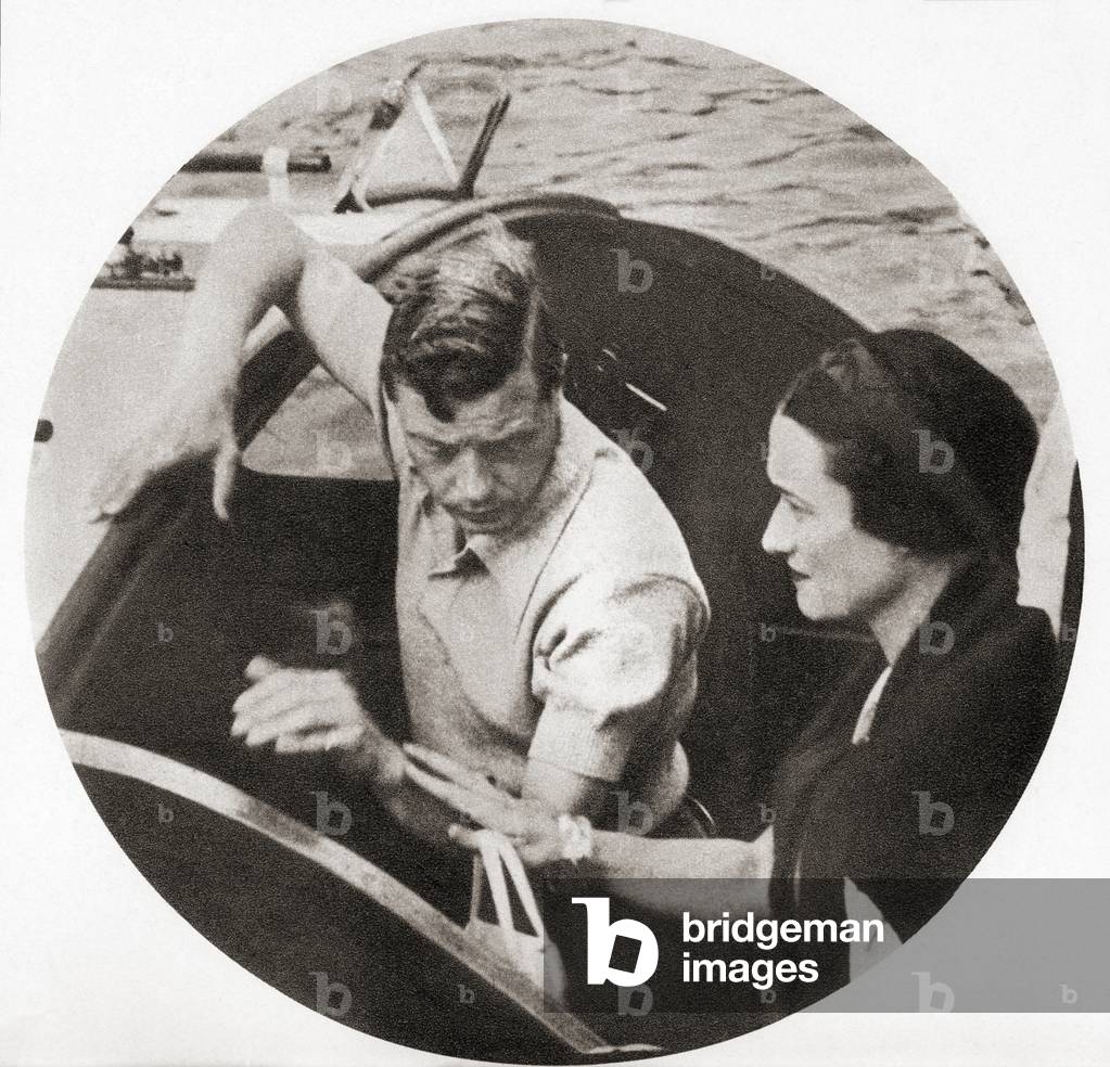 King Edward VIII and his future wife Mrs. Simpson on a shore excursion during their Mediterranean cruise of 1936