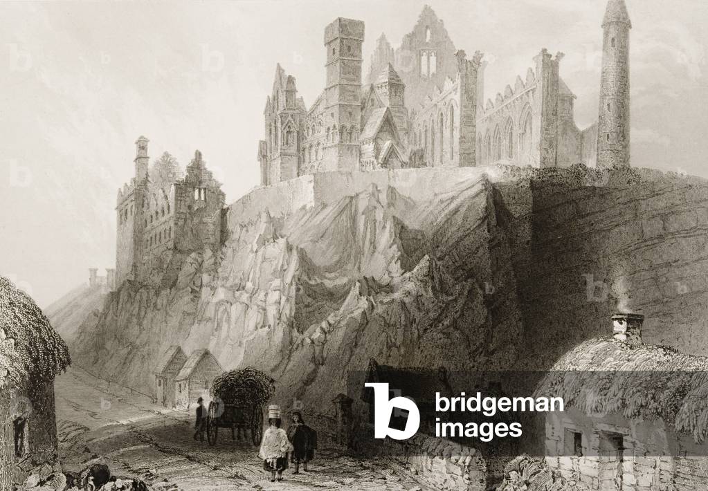 The Rock of Cashel, County Tipperary, Ireland, from 'Scenery and Antiquities of Ireland' by George Virtue, 1860s (engraving)