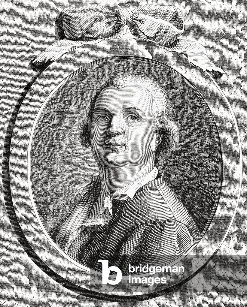 Portrait of Alessandro, Count of Cagliostro (Giuseppe Balsamo) (1743-95) (engraving)