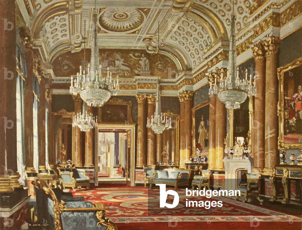 The Blue Drawing Room (colour litho)