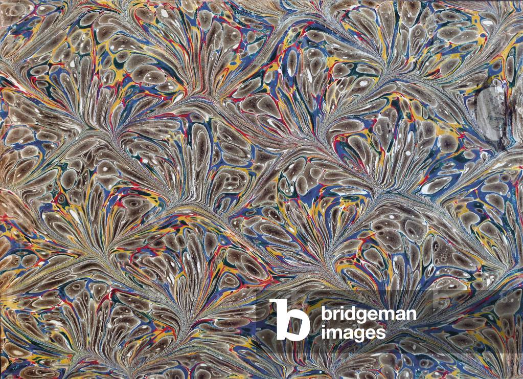 Book decorative end papers  Paper marbling