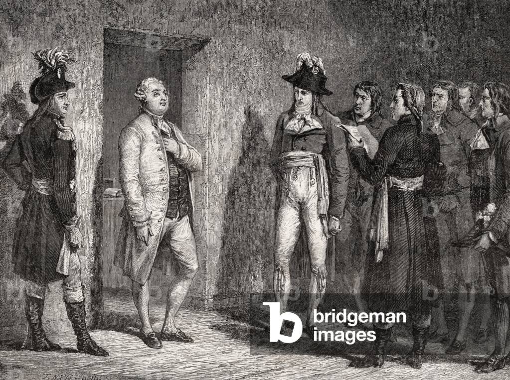 Joseph Garat (1749-1833) Proclaims the Arrest of King Louis XVI (1754-93) (engraving)