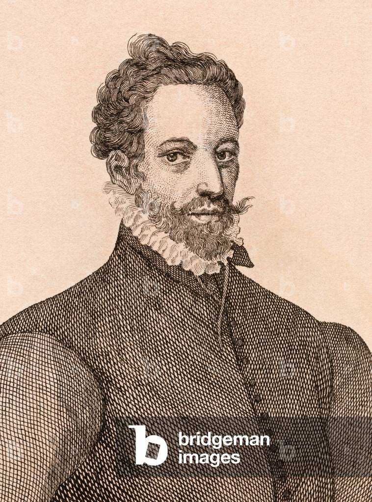 Anthonis Mor van Dashorst, illustration from '75 Portraits Of Celebrated Painters From Authentic Originals', published in London, 1817 (engraving)
