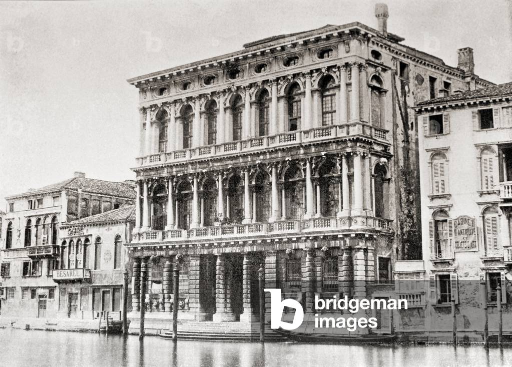 Robert Browning' s residence, Ca' Rezzonico in Venice, Italy, from  the book 