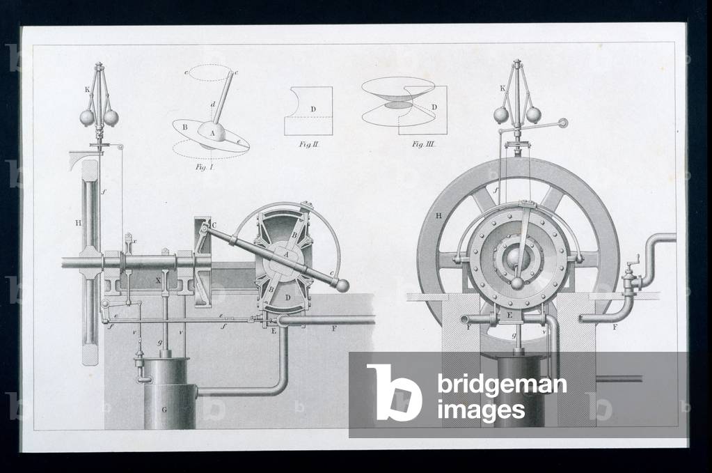 Bishop's Rotary Steam or Disc Engine from 'Cyclopaedia of Useful Arts & Manufactures', edited by Charles Tomlinson, c.1880s (engraving)