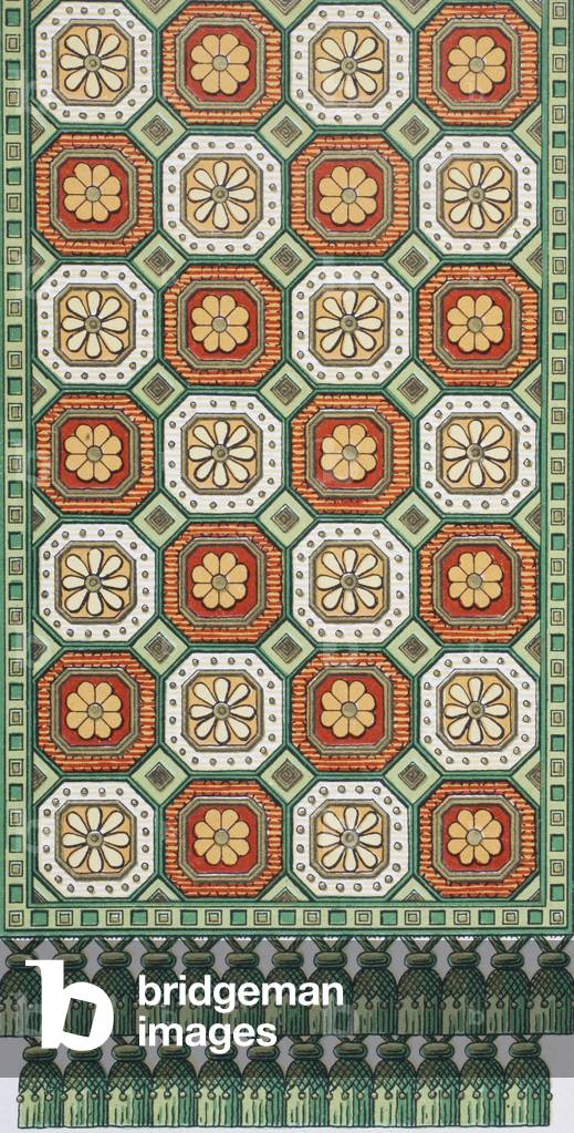 Assyrian rug with trimmings, from Enciclopediaa Ilustrada Segui, pub.1908