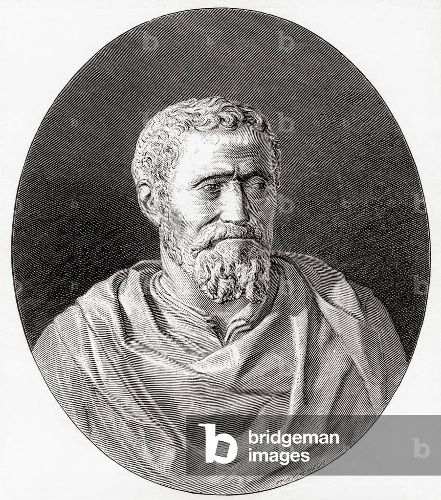 Michelangelo di Lodovico Buonarroti Simoni,1475 –  1564, aka Michelangelo.  Italian Renaissance sculptor, painter, architect, poet and engineer.