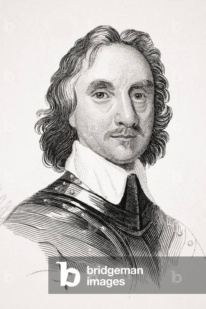 Oliver Cromwell, illustration from 'Old England's Worthies' by Lord Brougham, published c.1880 (engraving)