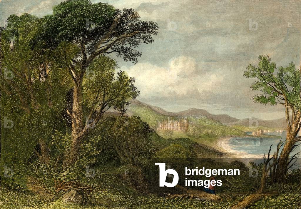 Dalmeny Park, Linlithgow, Scotland. Drawn by Montague Stanley, enraved by J.T. Willmore.