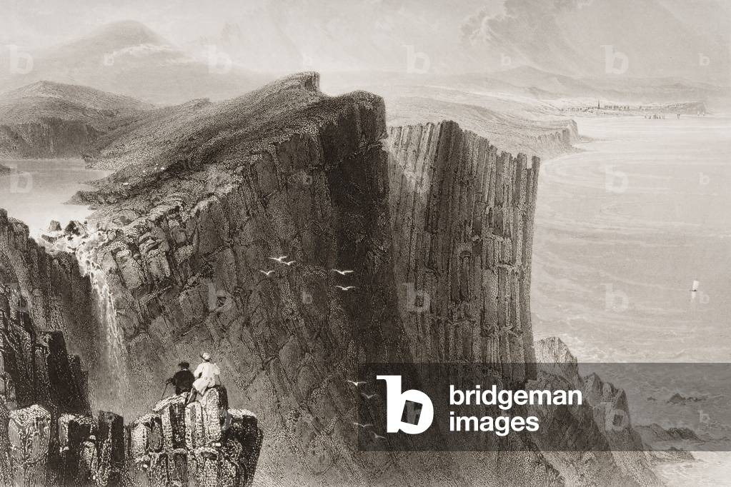 Fairhead, County Antrim, Northern Ireland, from 'Scenery and Antiquities of Ireland' by George Virtue, 1860s (engraving)