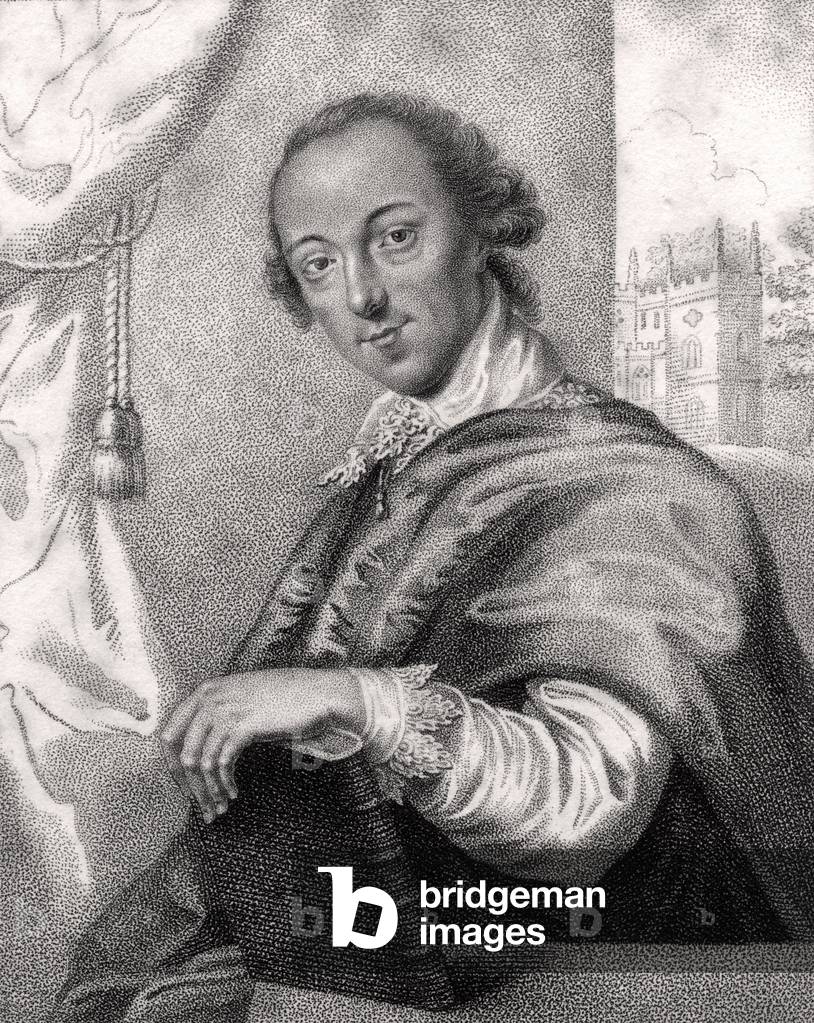 Horace Walpole, engraved by Bocquet, from 'A Catalogue of the Royal and Noble Authors', published 1806 (litho)
