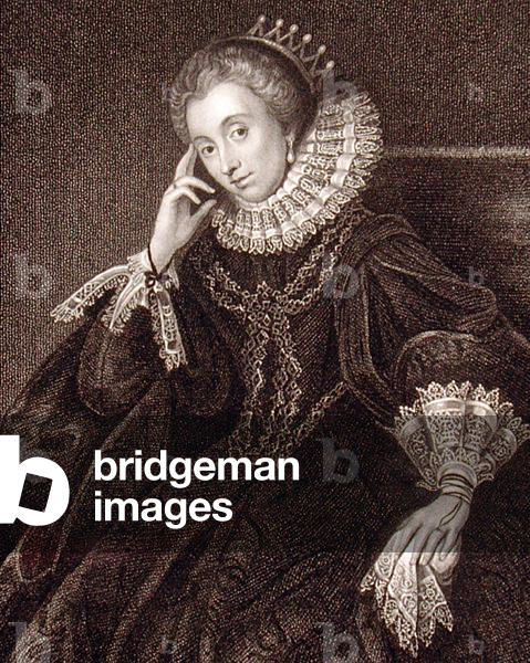 Portrait of Lucy Harrington, Countess of Bedford (c.1581-1627), from 'Lodge's British Portraits', 1823 (litho)