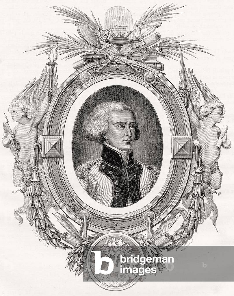 Bon-Adrien Jeannot de Moncey, Duc de Conegliano, engraved by Pannemaker-Ligny after Linard, from 'Histoire de la Revolution Francaise' by Louis Blanc (1811-82) (engraving)