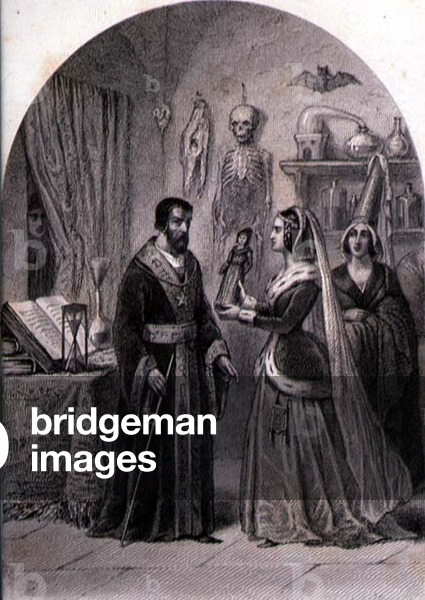 A Client Visits a Sorcerer, engraved by Philibert Langlois (fl.c.1834-9) (engraving)
