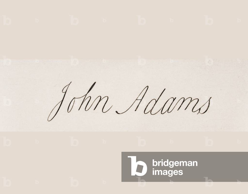Signature of John Adams, first Vice-President and second President of the United States of America