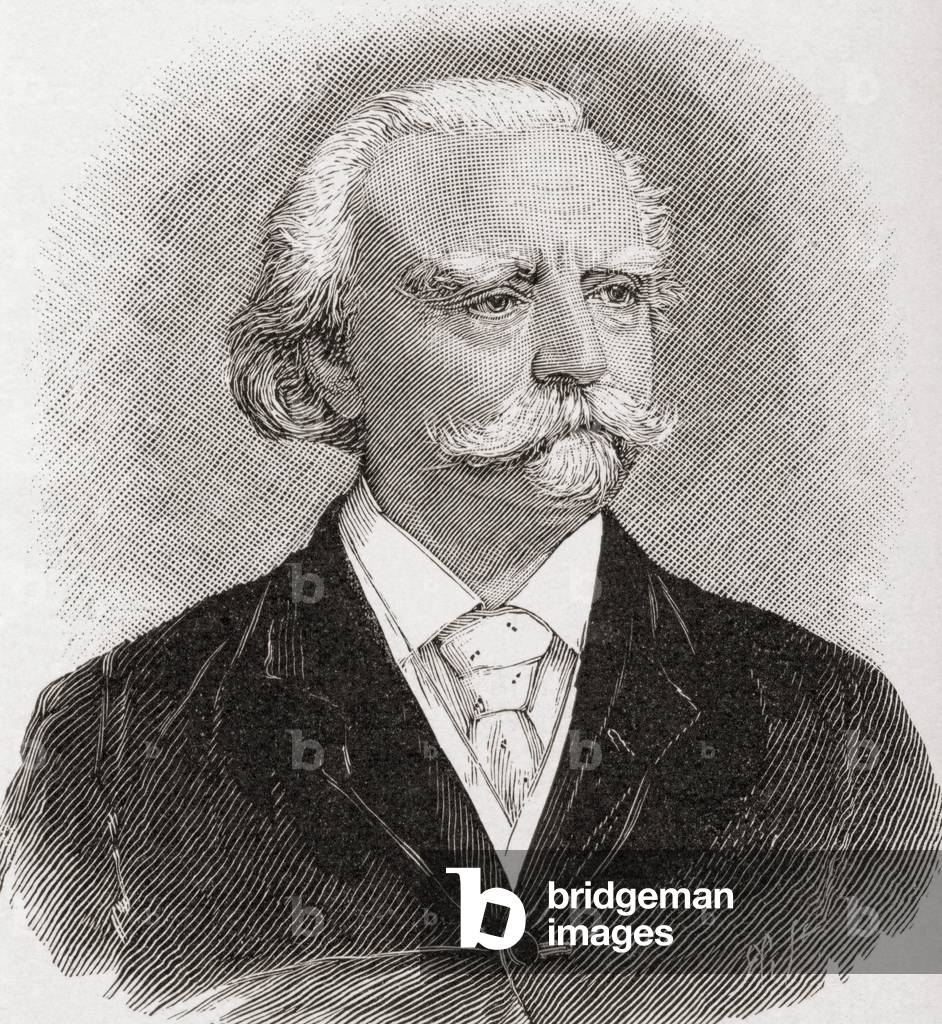 Sir August Friedrich Manns, 1825 – 1907.  From The Strand Magazine published 1897.