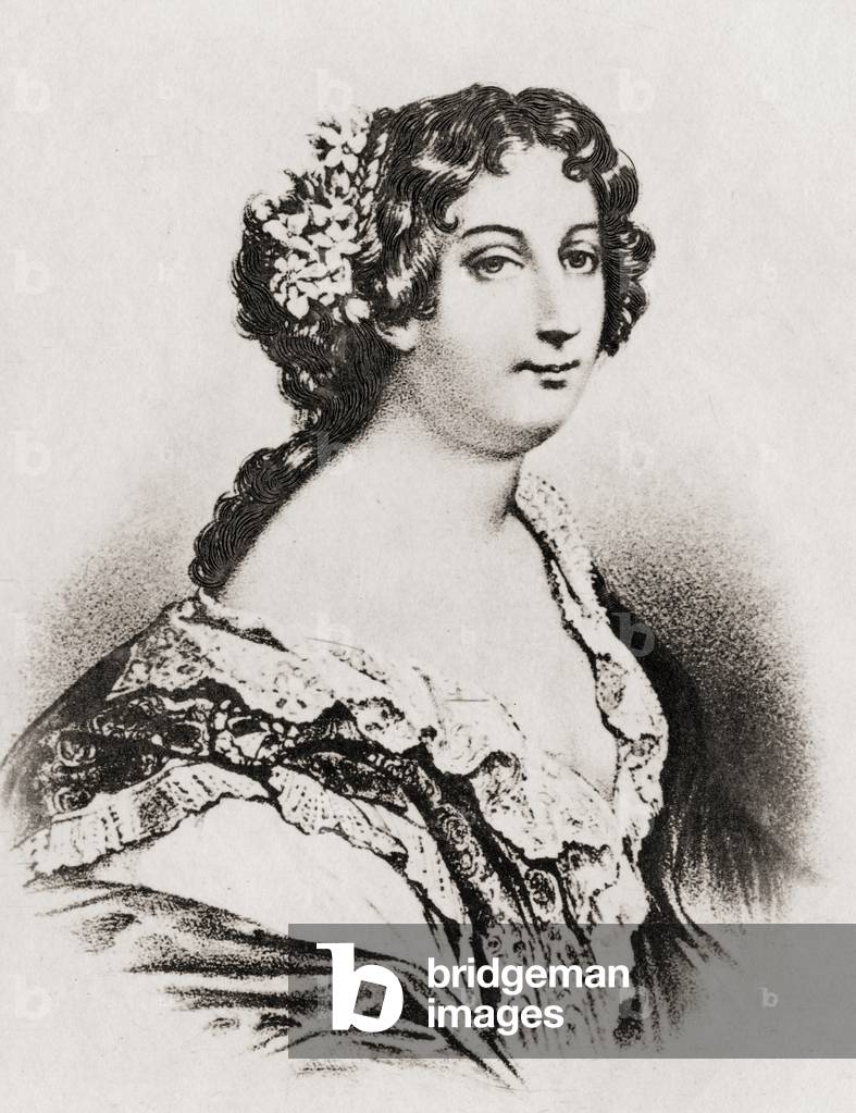 Catherine Marie de Lorraine, Duchess de Montpensier (1552-96) (etching)