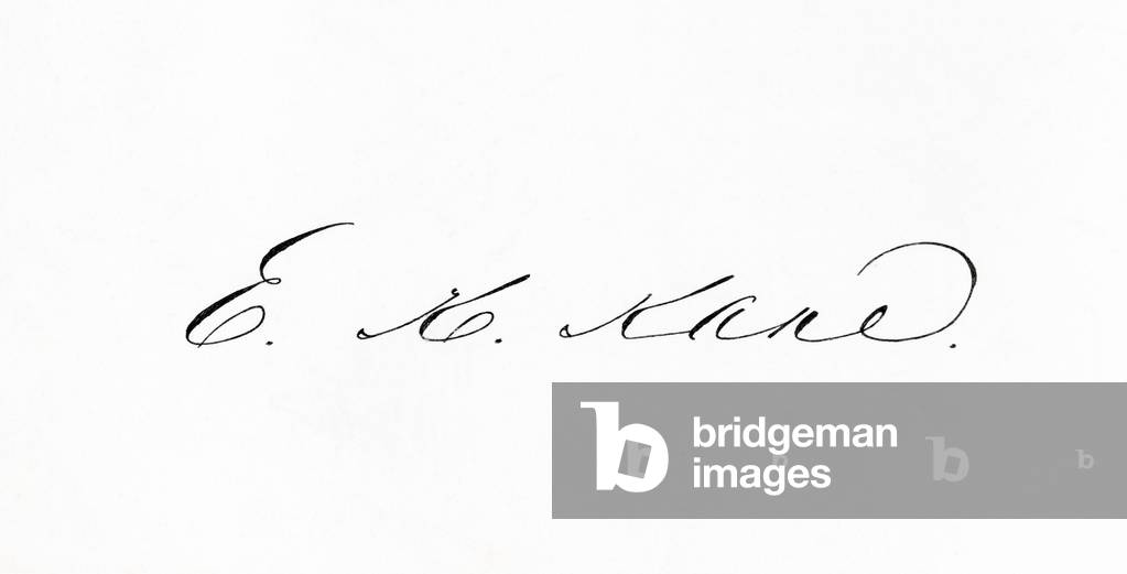 Signature of Elisha Kent Kane, from Arctic Explorations in the Years 1853-54-55 by American explorer, Elisha Kent Kane, Volume 1, pub. in Philadelphia by Childs and Peterson, 1856