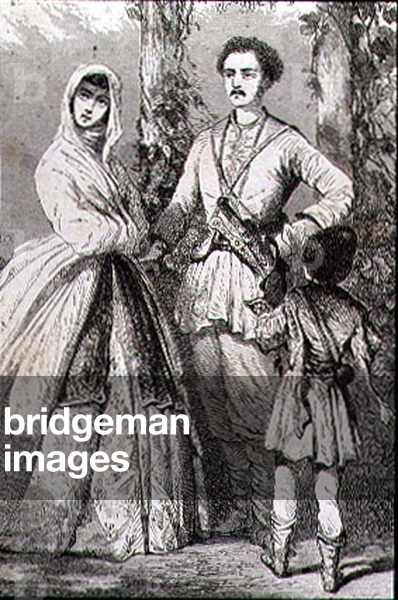 Georgian Costumes in the 1860s (engraving)