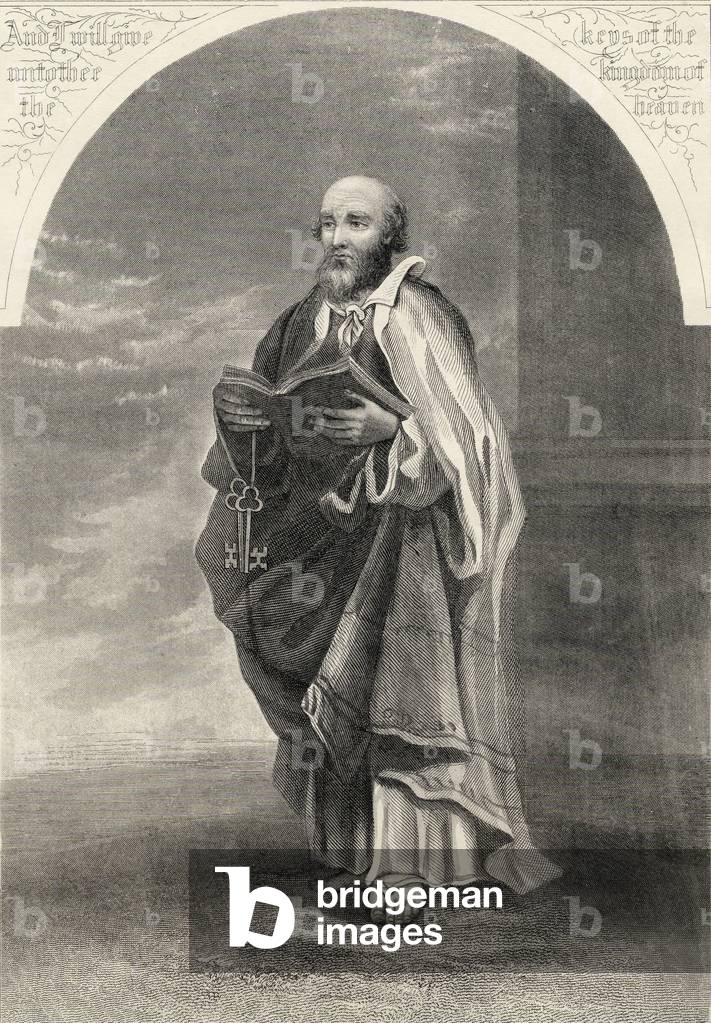 St. Peter, from 'The National Illustrated Family Bible', published c.1870 (litho)