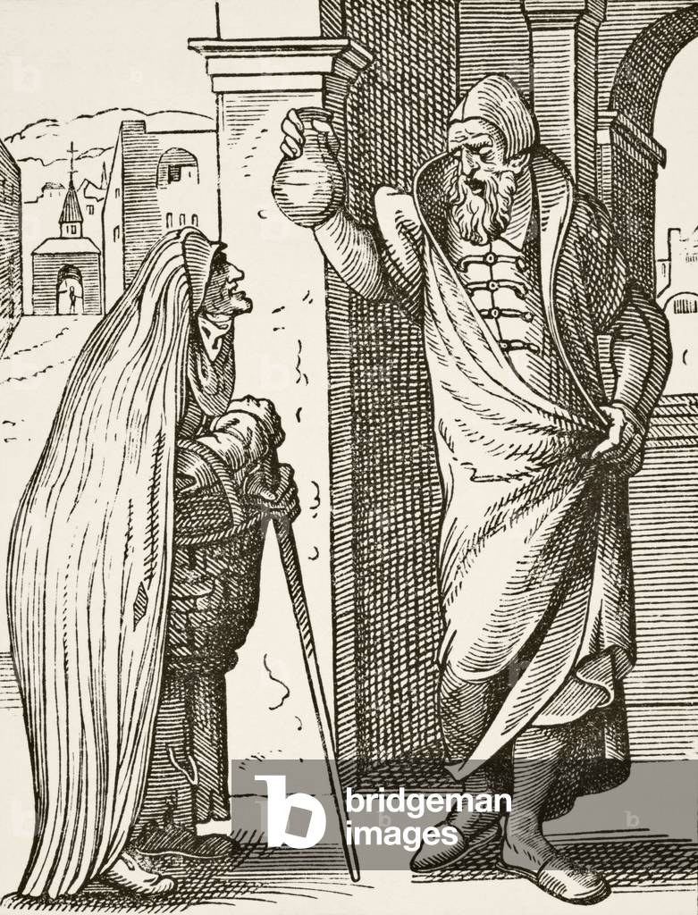 A physician in the 16th century, from 'Science and Literature in the Middle Ages' by Paul Lacroix (1806-84) published London 1878 (litho)