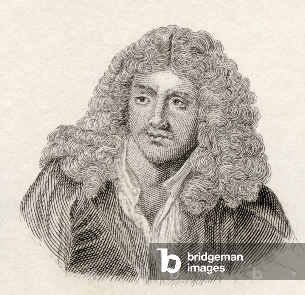 Jean-Baptiste Poquelin, mostly known as Molière, 1622 to 1673, French comic playwright and actor, from Crabb's Historical Dictionary pub.1825