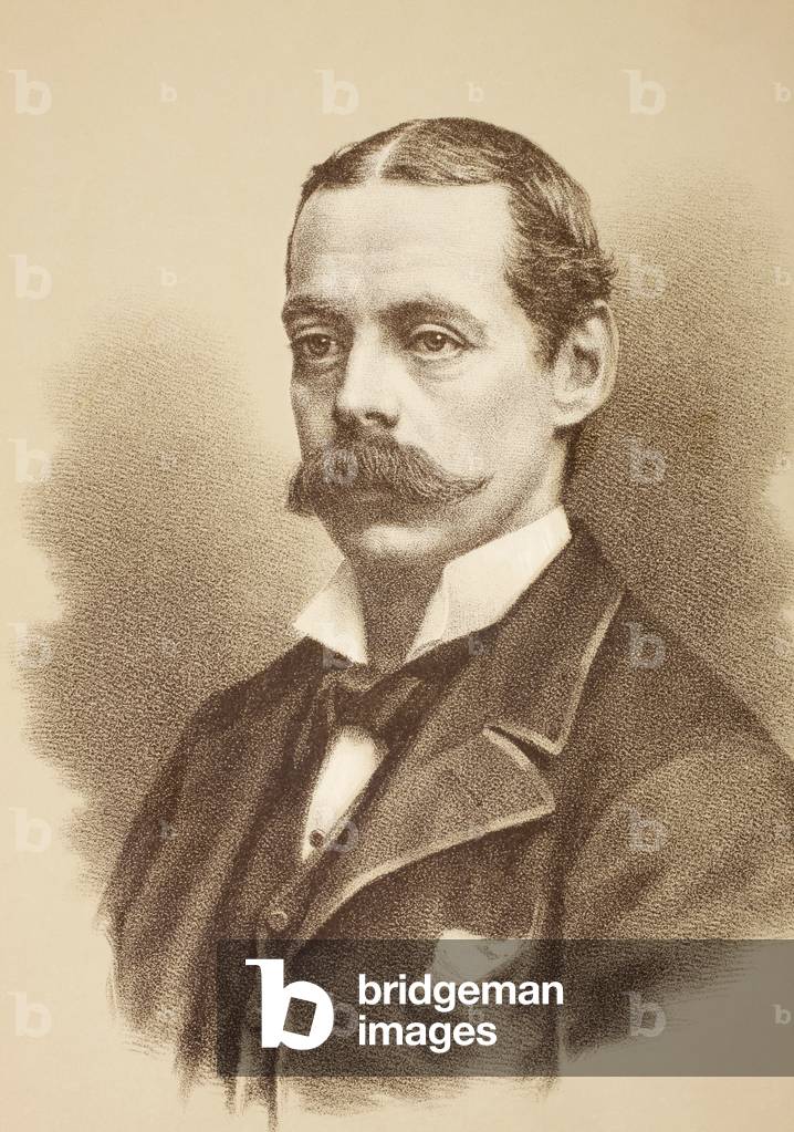 Lord Randolph Henry Spencer Churchill, c.1890 (litho)