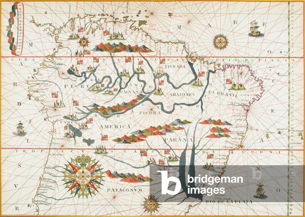 Map of America, 1878 (colour litho)