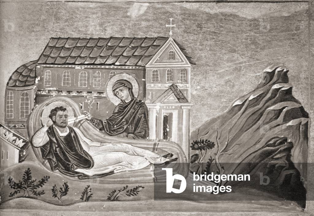 Romanos and Virgin Mary (print)