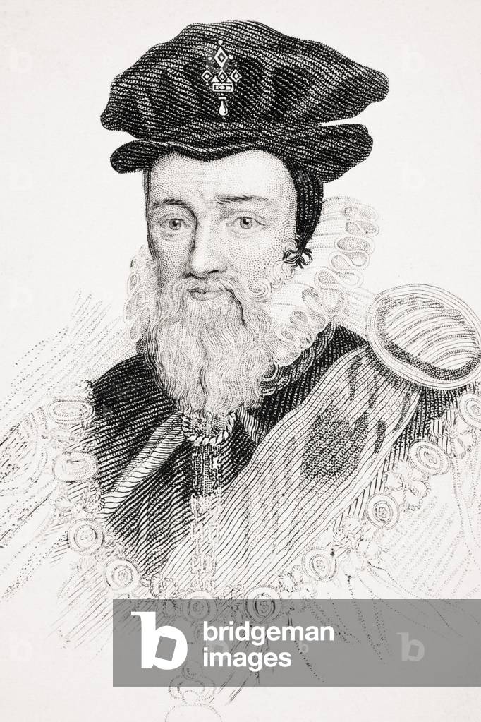 William Cecil, illustration from 'England's Old Worthies' by Lord Brougham, published c.1880 (engraving)