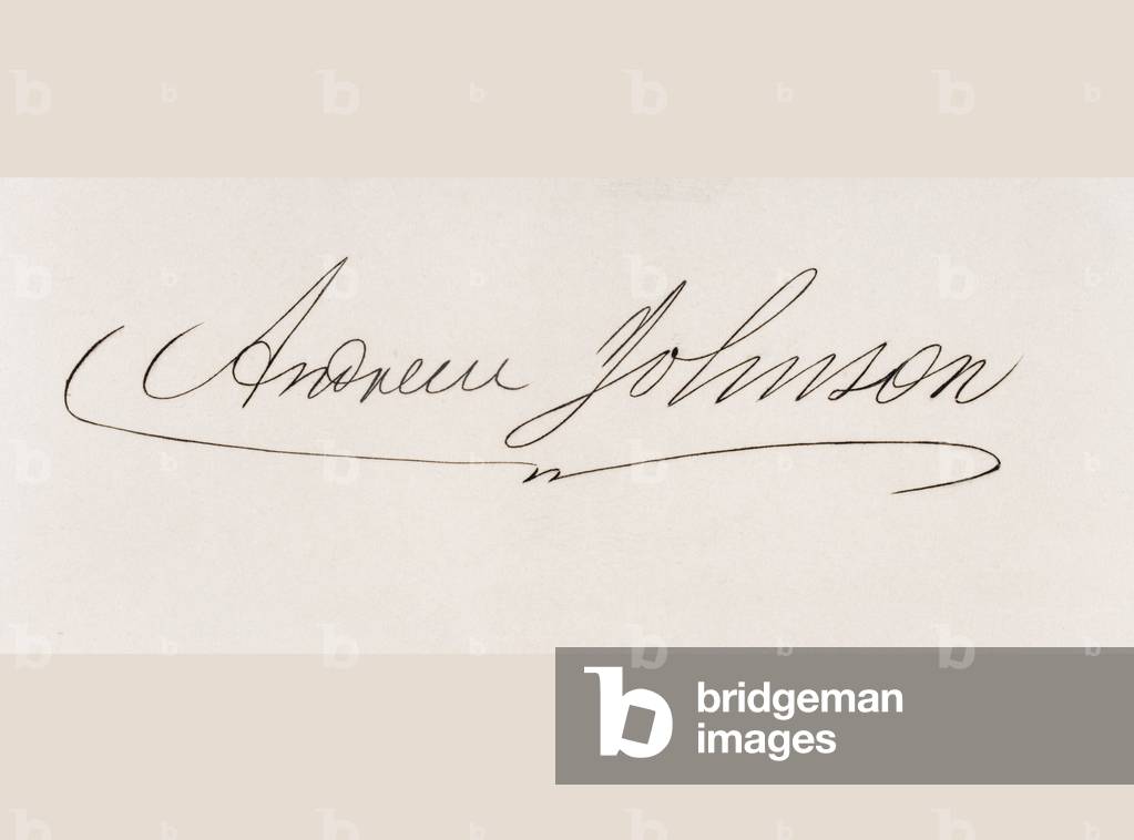 Signature of Andrew Johnson (litho)