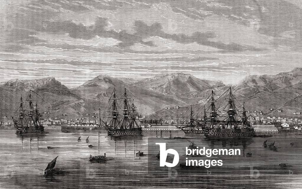 Toulon in the 18th century, from 'Histoire de la Revolution Francaise' by Louis Blanc (1811-82) (engraving)