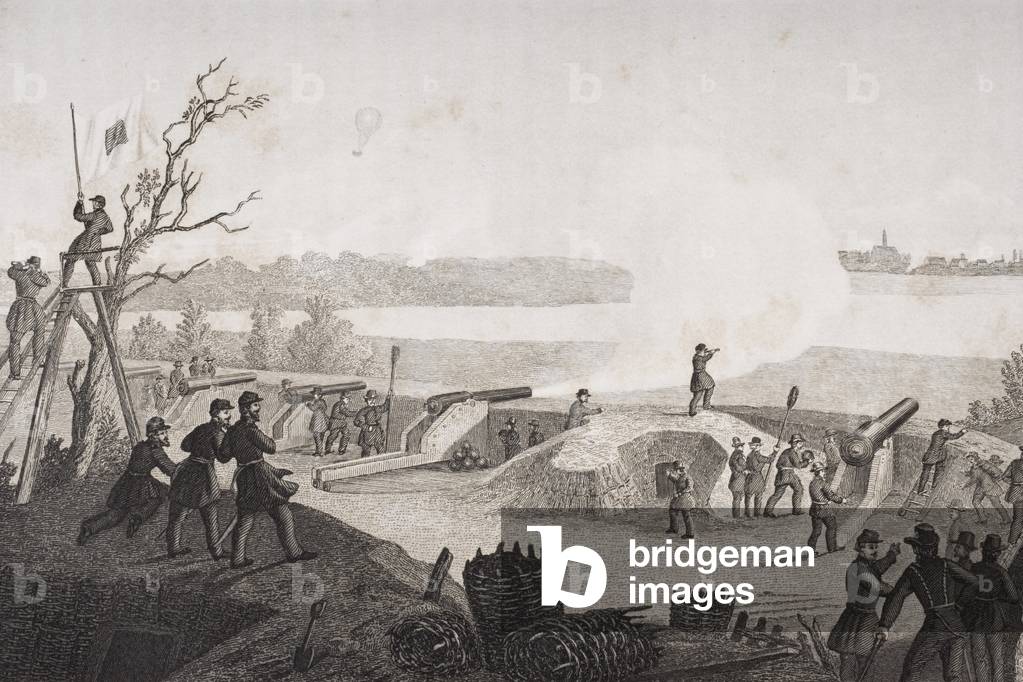 The Siege of Yorktown, Virginia during the American Civil War (litho)