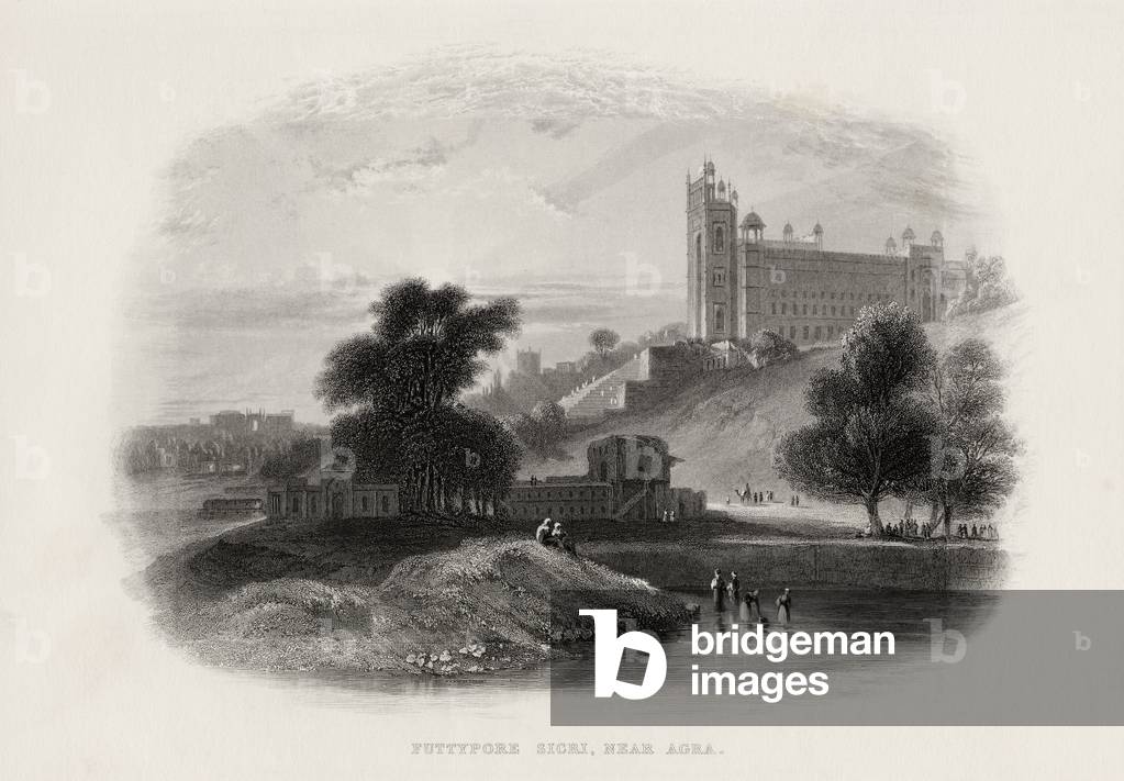 Futtypore Sicri near Agra, India (engraving)