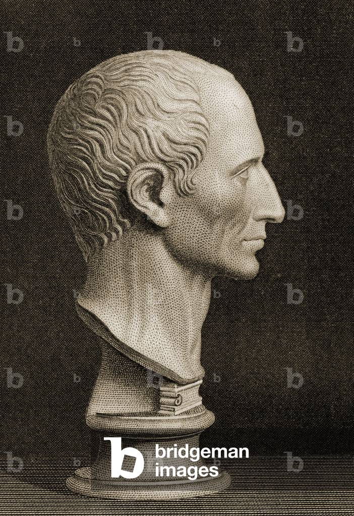Bust of Gaius Germanicus Caesar (AD12-41) (engraving)