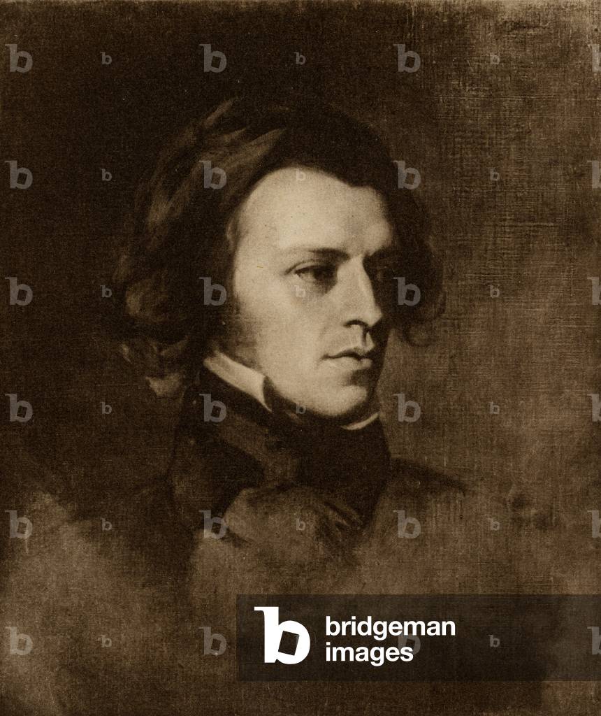 Alfred Lord Tennyson (1809-92) (litho)