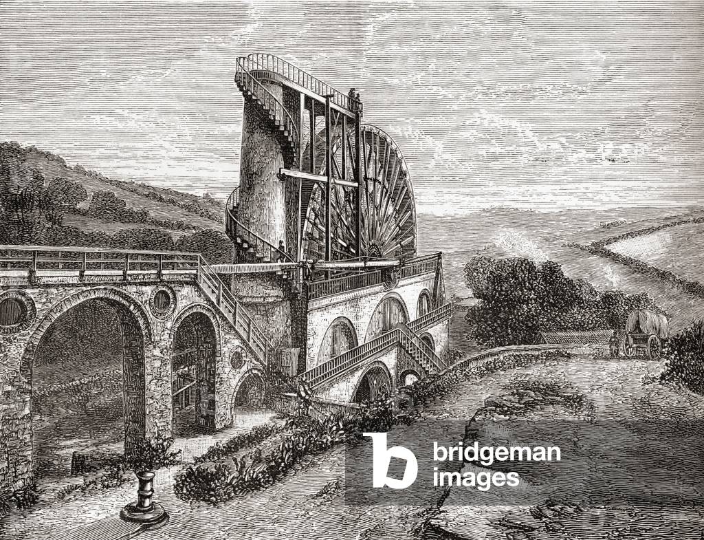 The Laxey Wheel, aka  Lady Isabella, Laxey, Isle of Man.   From Our Own Country published 1898