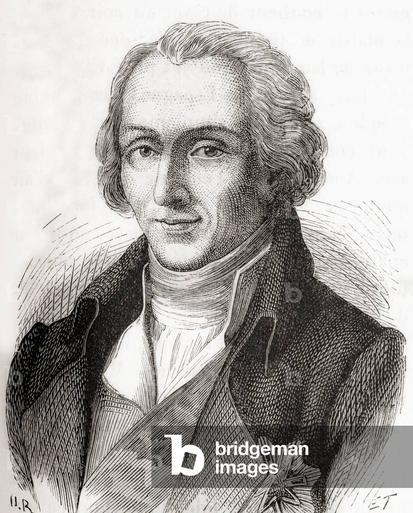 Sir Benjamin Thompson, Count Rumford, from 'Les Merveilles de la Science', published c.1870 (engraving)